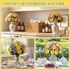 image:imageGeosar 16 Bundles Artificial Peonies Flowers Fake Silk Peony Bouquet Faux Peonies Flowers Bulk for Decoration Vase Floral Arrangements Wedding Party Table Royal BlueWhitePurple  Yellow  16 Bundles