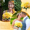 image:imageGeosar 16 Bundles Artificial Peonies Flowers Fake Silk Peony Bouquet Faux Peonies Flowers Bulk for Decoration Vase Floral Arrangements Wedding Party Table Royal BlueWhiteYellow  Champagne