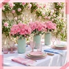 image:imageGeosar 16 Bundles Artificial Peonies Flowers Fake Silk Peony Bouquet Faux Peonies Flowers Bulk for Decoration Vase Floral Arrangements Wedding Party Table Royal BlueWhitePink