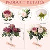 image:imageGeosar 16 Bundles Artificial Peonies Flowers Fake Silk Peony Bouquet Faux Peonies Flowers Bulk for Decoration Vase Floral Arrangements Wedding Party Table Royal BlueWhiteDusty Pink  Dusty Rose