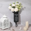 image:imageGeosar Fathers Day Dad Memorial Stakes Grave Cemetery Decorations Metal Feather Father Cemetery Markers Plaque with Spike Flower Holder for Loss Loved Ones Burial Ground Lawn Yard Funeral DecorGrandpa Feather