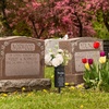 image:imageGeosar Fathers Day Dad Memorial Stakes Grave Cemetery Decorations Metal Feather Father Cemetery Markers Plaque with Spike Flower Holder for Loss Loved Ones Burial Ground Lawn Yard Funeral DecorGrandpa Feather