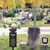 image:imageGeosar Fathers Day Dad Memorial Stakes Grave Cemetery Decorations Metal Feather Father Cemetery Markers Plaque with Spike Flower Holder for Loss Loved Ones Burial Ground Lawn Yard Funeral DecorDad Memorial