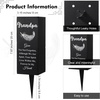 image:imageGeosar Fathers Day Dad Memorial Stakes Grave Cemetery Decorations Metal Feather Father Cemetery Markers Plaque with Spike Flower Holder for Loss Loved Ones Burial Ground Lawn Yard Funeral DecorGrandpa
