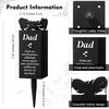 image:imageGeosar Fathers Day Dad Memorial Stakes Grave Cemetery Decorations Metal Feather Father Cemetery Markers Plaque with Spike Flower Holder for Loss Loved Ones Burial Ground Lawn Yard Funeral DecorDad Memorial