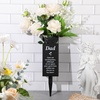 image:imageGeosar Fathers Day Dad Memorial Stakes Grave Cemetery Decorations Metal Feather Father Cemetery Markers Plaque with Spike Flower Holder for Loss Loved Ones Burial Ground Lawn Yard Funeral DecorDad Memorial
