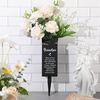 image:imageGeosar Fathers Day Dad Memorial Stakes Grave Cemetery Decorations Metal Feather Father Cemetery Markers Plaque with Spike Flower Holder for Loss Loved Ones Burial Ground Lawn Yard Funeral DecorGrandpa Feather