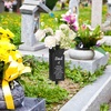 image:imageGeosar Fathers Day Dad Memorial Stakes Grave Cemetery Decorations Metal Feather Father Cemetery Markers Plaque with Spike Flower Holder for Loss Loved Ones Burial Ground Lawn Yard Funeral DecorDad Memorial