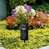 image:imageGeosar Fathers Day Dad Memorial Stakes Grave Cemetery Decorations Metal Feather Father Cemetery Markers Plaque with Spike Flower Holder for Loss Loved Ones Burial Ground Lawn Yard Funeral DecorDad
