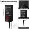 image:imageGeosar Fathers Day Dad Memorial Stakes Grave Cemetery Decorations Metal Feather Father Cemetery Markers Plaque with Spike Flower Holder for Loss Loved Ones Burial Ground Lawn Yard Funeral DecorGrandma