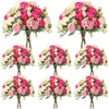 image:imageGeosar 16 Bundles Artificial Peonies Flowers Fake Silk Peony Bouquet Faux Peonies Flowers Bulk for Decoration Vase Floral Arrangements Wedding Party Table Royal BlueWhiteBright Color