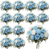 image:imageGeosar 16 Bundles Artificial Peonies Flowers Fake Silk Peony Bouquet Faux Peonies Flowers Bulk for Decoration Vase Floral Arrangements Wedding Party Table Royal BlueWhiteBlue white