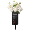 image:imageGeosar Fathers Day Dad Memorial Stakes Grave Cemetery Decorations Metal Feather Father Cemetery Markers Plaque with Spike Flower Holder for Loss Loved Ones Burial Ground Lawn Yard Funeral DecorGrandma