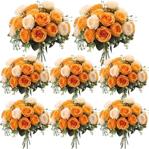 image:imageGeosar 16 Bundles Artificial Peonies Flowers Fake Silk Peony Bouquet Faux Peonies Flowers Bulk for Decoration Vase Floral Arrangements Wedding Party Table Royal BlueWhiteMixed Yellow