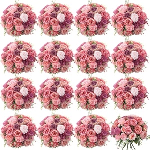 image:imageGeosar 16 Bundles Artificial Peonies Flowers Fake Silk Peony Bouquet Faux Peonies Flowers Bulk for Decoration Vase Floral Arrangements Wedding Party Table Royal BlueWhitePink Lavender