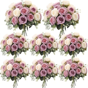 image:imageGeosar 16 Bundles Artificial Peonies Flowers Fake Silk Peony Bouquet Faux Peonies Flowers Bulk for Decoration Vase Floral Arrangements Wedding Party Table Royal BlueWhiteWhite  Purple