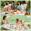 image:imageGeosar 100 Pcs Gingham Party Supply Disposable Paper Food Tray Bulk Disposable Food Boat with Checkered Wax Paper Sheet Checkered Wrapping Supply for Carnival Picnic Birthday Party Pink GreenSage Green