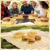 image:imageGeosar 100 Pcs Gingham Party Supply Disposable Paper Food Tray Bulk Disposable Food Boat with Checkered Wax Paper Sheet Checkered Wrapping Supply for Carnival Picnic Birthday Party Pink GreenYellow White