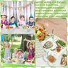 image:imageGeosar 100 Pcs Gingham Party Supply Disposable Paper Food Tray Bulk Disposable Food Boat with Checkered Wax Paper Sheet Checkered Wrapping Supply for Carnival Picnic Birthday Party Purple WhiteSage Green