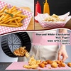 image:imageGeosar 100 Pcs Gingham Party Supply Disposable Paper Food Tray Bulk Disposable Food Boat with Checkered Wax Paper Sheet Checkered Wrapping Supply for Carnival Picnic Birthday Party Pink GreenPink White