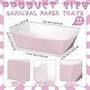 image:imageGeosar 100 Pcs Gingham Party Supply Disposable Paper Food Tray Bulk Disposable Food Boat with Checkered Wax Paper Sheet Checkered Wrapping Supply for Carnival Picnic Birthday Party Purple WhiteLight Pink