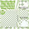 image:imageGeosar 100 Pcs Gingham Party Supply Disposable Paper Food Tray Bulk Disposable Food Boat with Checkered Wax Paper Sheet Checkered Wrapping Supply for Carnival Picnic Birthday Party Purple WhiteSage Green