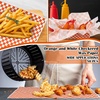 image:imageGeosar 100 Pcs Gingham Party Supply Disposable Paper Food Tray Bulk Disposable Food Boat with Checkered Wax Paper Sheet Checkered Wrapping Supply for Carnival Picnic Birthday Party Purple WhiteOrange