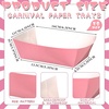 image:imageGeosar 100 Pcs Gingham Party Supply Disposable Paper Food Tray Bulk Disposable Food Boat with Checkered Wax Paper Sheet Checkered Wrapping Supply for Carnival Picnic Birthday Party Purple WhitePink