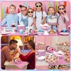 image:imageGeosar 100 Pcs Gingham Party Supply Disposable Paper Food Tray Bulk Disposable Food Boat with Checkered Wax Paper Sheet Checkered Wrapping Supply for Carnival Picnic Birthday Party Purple WhiteLaser Fuchsia