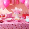 image:imageGeosar 100 Pcs Gingham Party Supply Disposable Paper Food Tray Bulk Disposable Food Boat with Checkered Wax Paper Sheet Checkered Wrapping Supply for Carnival Picnic Birthday Party Pink GreenFuchsia White