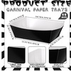 image:imageGeosar 100 Pcs Gingham Party Supply Disposable Paper Food Tray Bulk Disposable Food Boat with Checkered Wax Paper Sheet Checkered Wrapping Supply for Carnival Picnic Birthday Party Pink GreenBlack