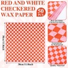 image:imageGeosar 100 Pcs Gingham Party Supply Disposable Paper Food Tray Bulk Disposable Food Boat with Checkered Wax Paper Sheet Checkered Wrapping Supply for Carnival Picnic Birthday Party Pink GreenOrange Pink