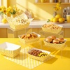 image:imageGeosar 100 Pcs Gingham Party Supply Disposable Paper Food Tray Bulk Disposable Food Boat with Checkered Wax Paper Sheet Checkered Wrapping Supply for Carnival Picnic Birthday Party Purple WhiteYellow White
