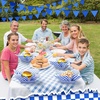 image:imageGeosar 100 Pcs Gingham Party Supply Disposable Paper Food Tray Bulk Disposable Food Boat with Checkered Wax Paper Sheet Checkered Wrapping Supply for Carnival Picnic Birthday Party Pink GreenBlue