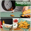 image:imageGeosar 100 Pcs Gingham Party Supply Disposable Paper Food Tray Bulk Disposable Food Boat with Checkered Wax Paper Sheet Checkered Wrapping Supply for Carnival Picnic Birthday Party Pink GreenDark Green White