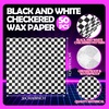 image:imageGeosar 100 Pcs Gingham Party Supply Disposable Paper Food Tray Bulk Disposable Food Boat with Checkered Wax Paper Sheet Checkered Wrapping Supply for Carnival Picnic Birthday Party Purple WhiteIridescent