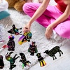 image:image36 Pcs Nativity Scene Scratch Paper Christmas Tree Scratch Ornaments for Kids Include Scratch Card 10 Wooden Styluses 36 Colorful Ribbons for Christmas Birthday Classroom Holiday Crafts Supplies
