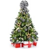 image:imageBuffalo Plaid Christmas Tree Topper Decor Wreath Bow Hanging Christmas Bow and 16 Pieces Buffalo Plaid Ball Ornament Hanging Fabric Ball13 x 299 InchWhite Black and RedWhite and Black