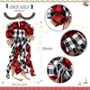 image:imageBuffalo Plaid Christmas Tree Topper Decor Wreath Bow Hanging Christmas Bow and 16 Pieces Buffalo Plaid Ball Ornament Hanging Fabric Ball13 x 299 InchWhite Black and RedWhite  Black and Red