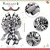 image:imageBuffalo Plaid Christmas Tree Topper Decor Wreath Bow Hanging Christmas Bow and 16 Pieces Buffalo Plaid Ball Ornament Hanging Fabric Ball13 x 299 InchWhite Black and RedWhite and Black