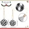 image:imageBuffalo Plaid Christmas Tree Topper Decor Wreath Bow Hanging Christmas Bow and 16 Pieces Buffalo Plaid Ball Ornament Hanging Fabric Ball13 x 299 InchWhite Black and RedWhite and Black