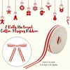 image:imageGeosar 063 Inch x 16 Yards Black and White 2 Rolls Striped Grosgrain Ribbon Natural Cotton Christmas Fabric Ribbon for Gift Wrapping DIY Crafts Wreaths Xmas Holiday Farmhouse Home DecorRed and White