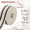image:imageGeosar 063 Inch x 16 Yards Black and White 2 Rolls Striped Grosgrain Ribbon Natural Cotton Christmas Fabric Ribbon for Gift Wrapping DIY Crafts Wreaths Xmas Holiday Farmhouse Home DecorBlack and White