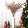 image:imageGeosar 14 Pcs Long Artificial Glitter Berry Stem Ornaments 28 Inch Fake Christmas Picks Christmas Tree Decoration Stems Xmas Decorative Bead Sticks Glittery Twig Branches for DIY Wreath Decor GoldRose Gold