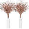 image:imageGeosar 14 Pcs Long Artificial Glitter Berry Stem Ornaments 28 Inch Fake Christmas Picks Christmas Tree Decoration Stems Xmas Decorative Bead Sticks Glittery Twig Branches for DIY Wreath Decor GoldRose Gold