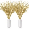 image:imageGeosar 14 Pcs Long Artificial Glitter Berry Stem Ornaments 28 Inch Fake Christmas Picks Christmas Tree Decoration Stems Xmas Decorative Bead Sticks Glittery Twig Branches for DIY Wreath Decor GoldGold