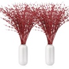 image:imageGeosar 14 Pcs Long Artificial Glitter Berry Stem Ornaments 28 Inch Fake Christmas Picks Christmas Tree Decoration Stems Xmas Decorative Bead Sticks Glittery Twig Branches for DIY Wreath Decor GoldRed