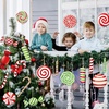image:imageGeosar 20 Pcs Large Christmas Peppermint Gingerbread Decorations DoubleSided Outdoor Yard Signs Hanging Candy Ornaments for Decorations Christmas Tree Party DecorGingerbreadCandy Style