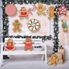 image:imageGeosar 20 Pcs Large Christmas Peppermint Gingerbread Decorations DoubleSided Outdoor Yard Signs Hanging Candy Ornaments for Decorations Christmas Tree Party DecorGingerbreadGingerbread