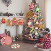 image:imageGeosar 20 Pcs Large Christmas Peppermint Gingerbread Decorations DoubleSided Outdoor Yard Signs Hanging Candy Ornaments for Decorations Christmas Tree Party DecorGingerbreadGingerbread